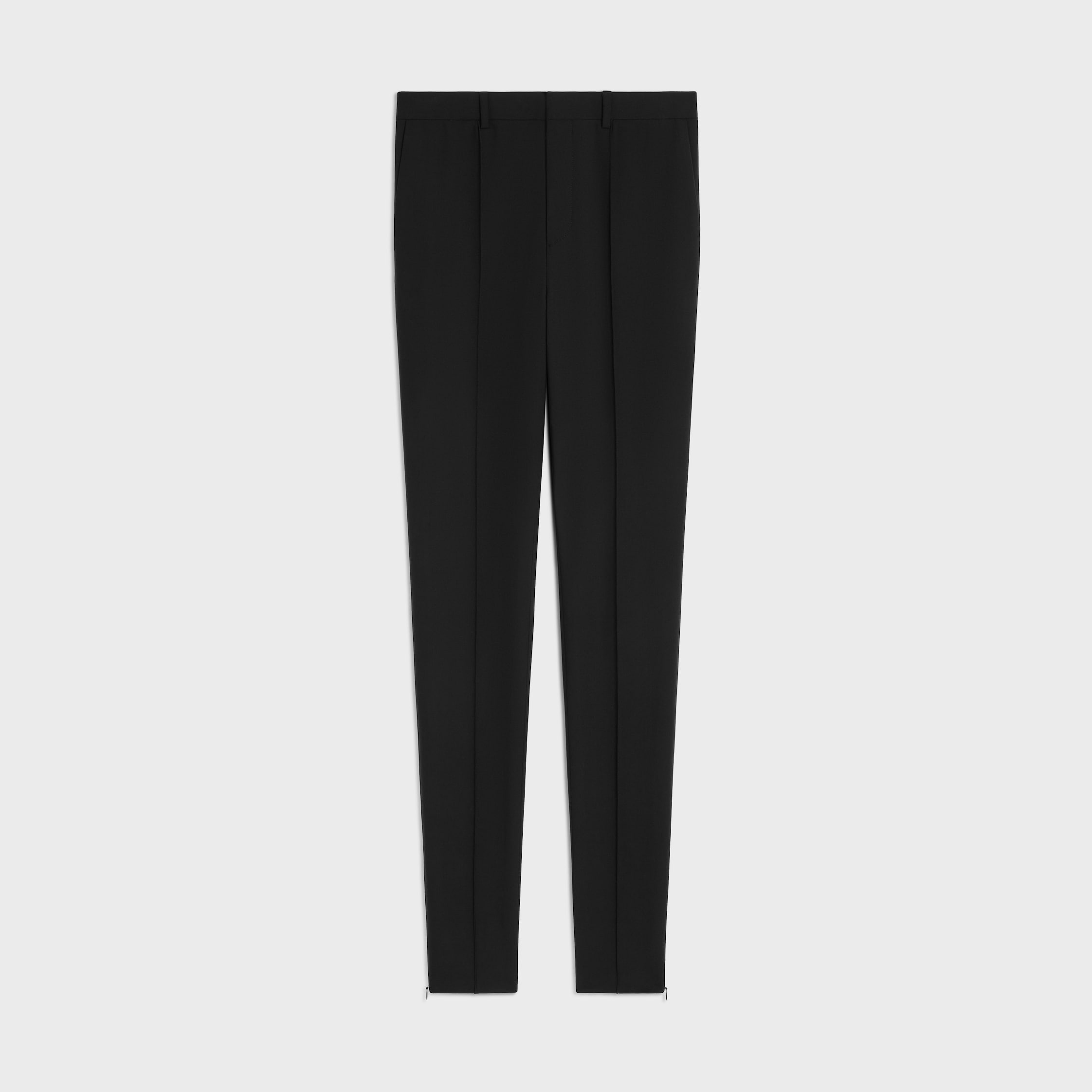 スリムパンツ / ストレッチウールギャバジン - ブラック | CELINE