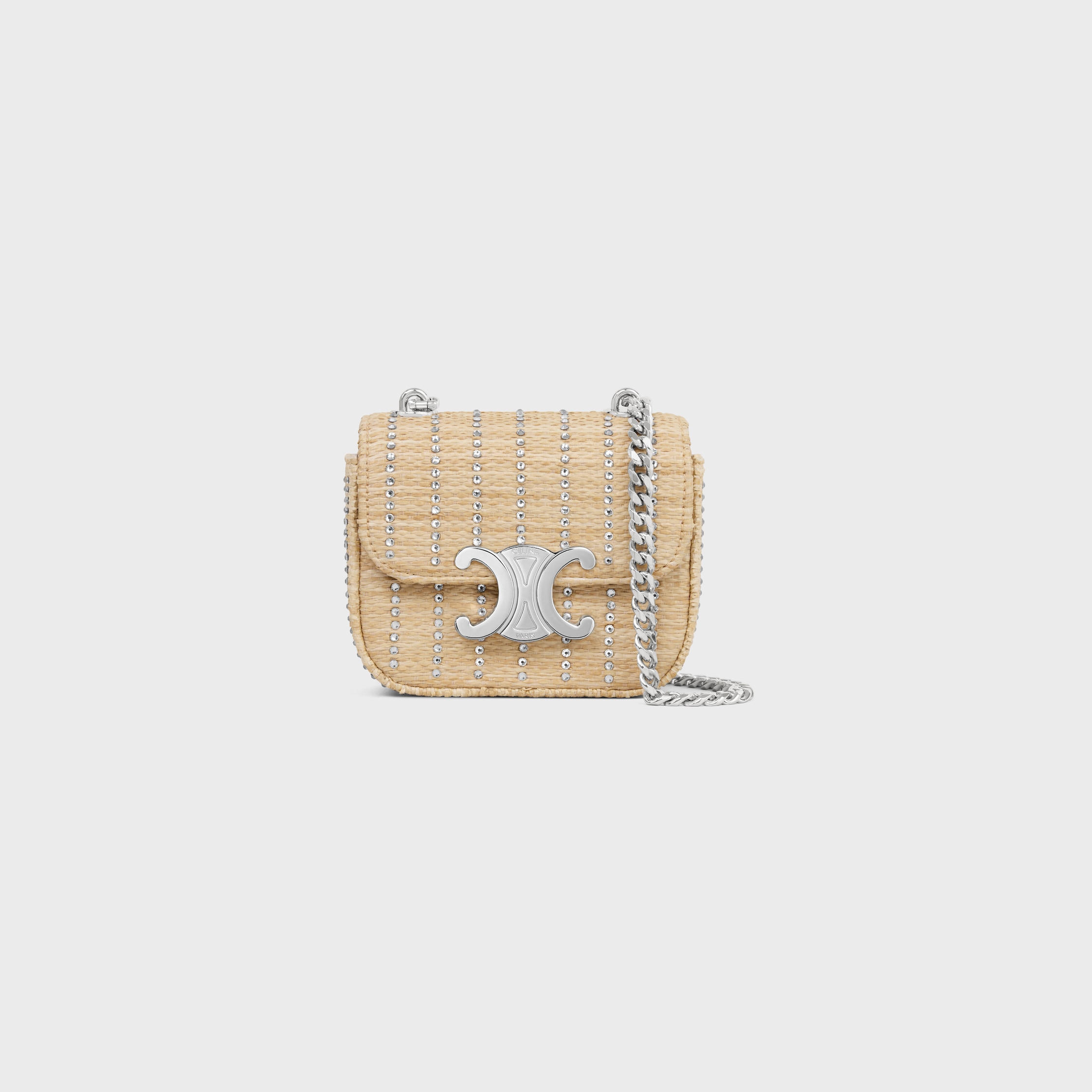 【CELINE】VIPセール！キュイル ミニ バッグ チョークホワイト CELINE セリーヌ バッグ レディース キュイルトリオンフ
