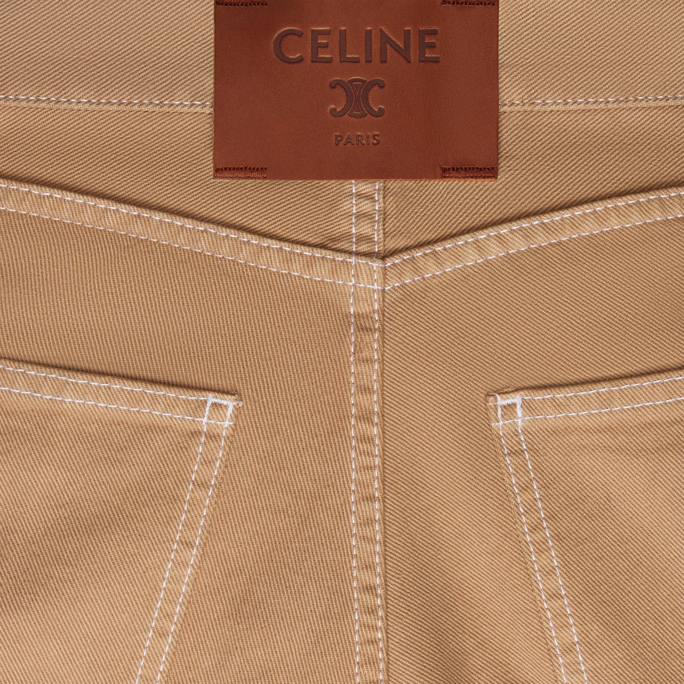 boyfriend jeans 002 IN cotton denim - LATTE LIGHT STONE WASH | CELINE