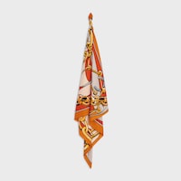 square IN silk twill - ORANGE/GOLD -  - 2 | CELINE