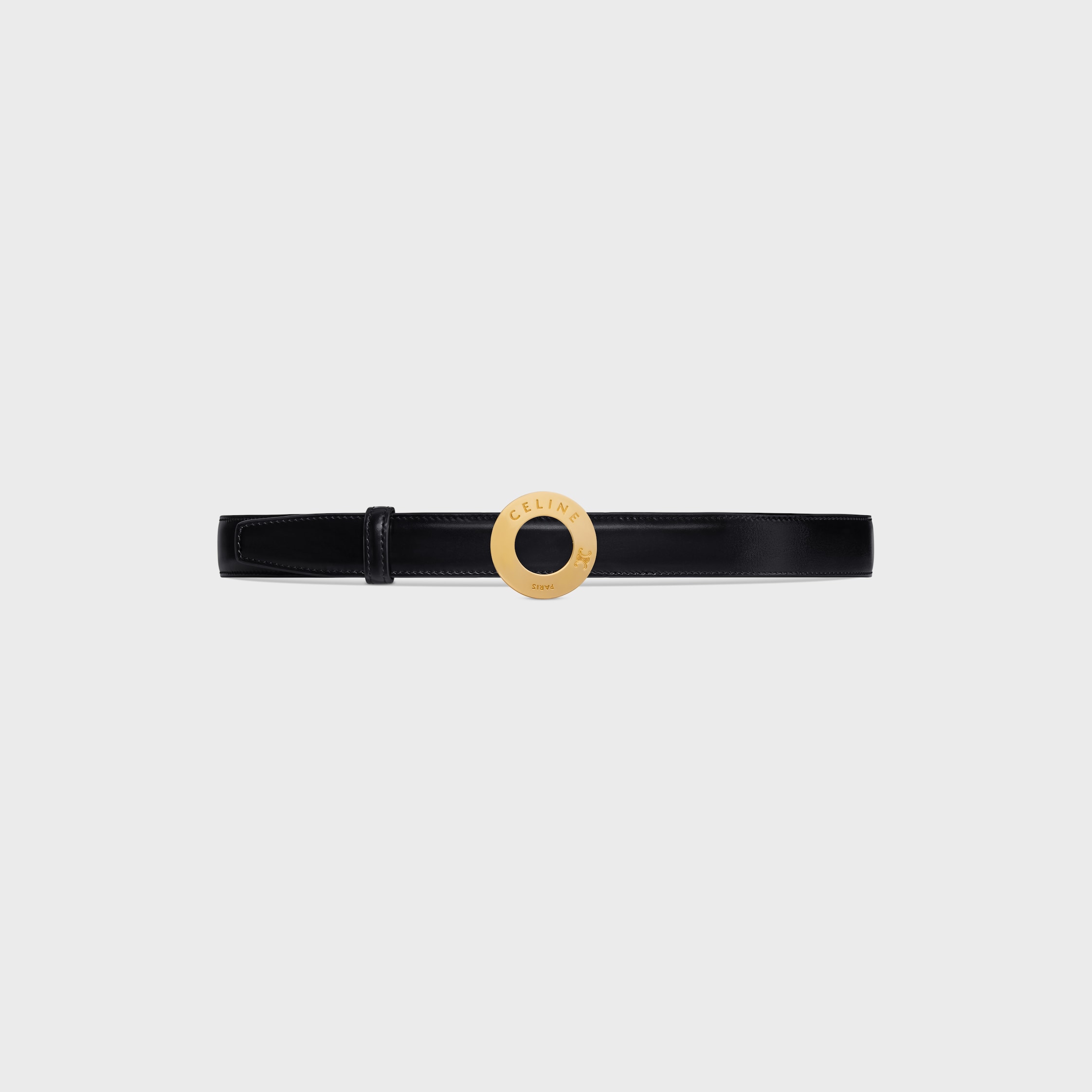 CELINE DISC BUCKLE & REVERSIBLE STRAP 25MM - BLACK / TAN | CELINE