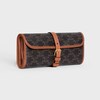Domino Case in Triomphe Canvas and Lambskin - Tan - HOME - 3 | CELINE