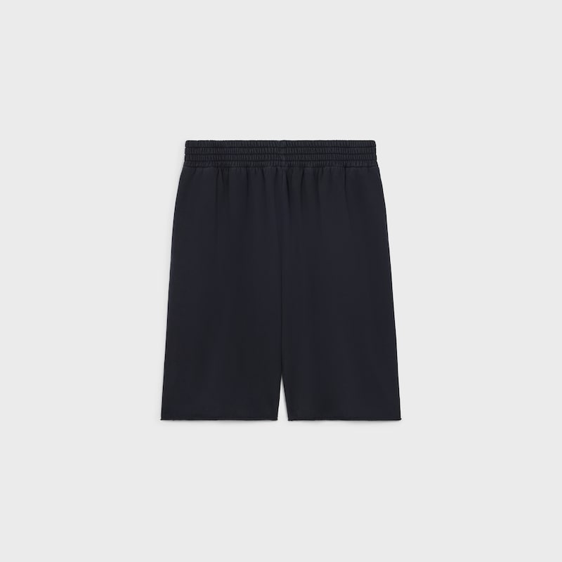 shorts IN cotton fleece - BLACK / OPTIC WHITE -  - 1 | CELINE