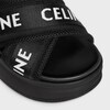 CELINE 블록 슬라이드 - 메쉬, 나일론, CELINE 자카드 텍스타일 - 블랙/옵틱 화이트 -  - 4 | CELINE