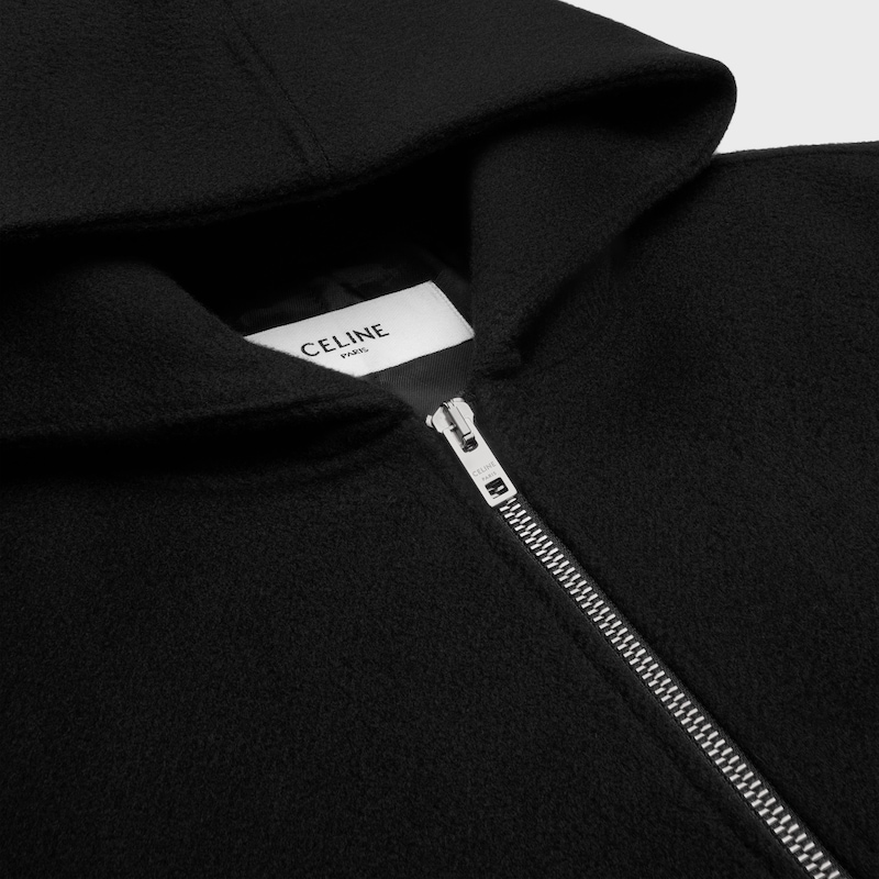 TEDDY JACKET IN DOUBLE-FACE WOOL - BLACK -  - 1 | CELINE