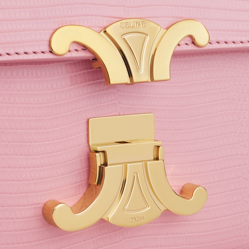 蜥蝪皮CLAUDE飾鍊肩揹袋 - 粉紅色 - CLAUDE - 1 | CELINE