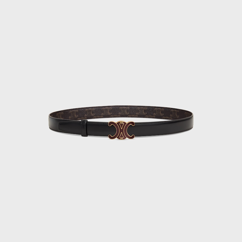 Wendbarer Riemen 25 mm AUS Taurillonleder und Triomphe Canvas -  -  - 1 | CELINE