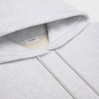 hoodie IN cotton fleece - PALE GREY/BLACK/BORDEAUX -  - 2 | CELINE