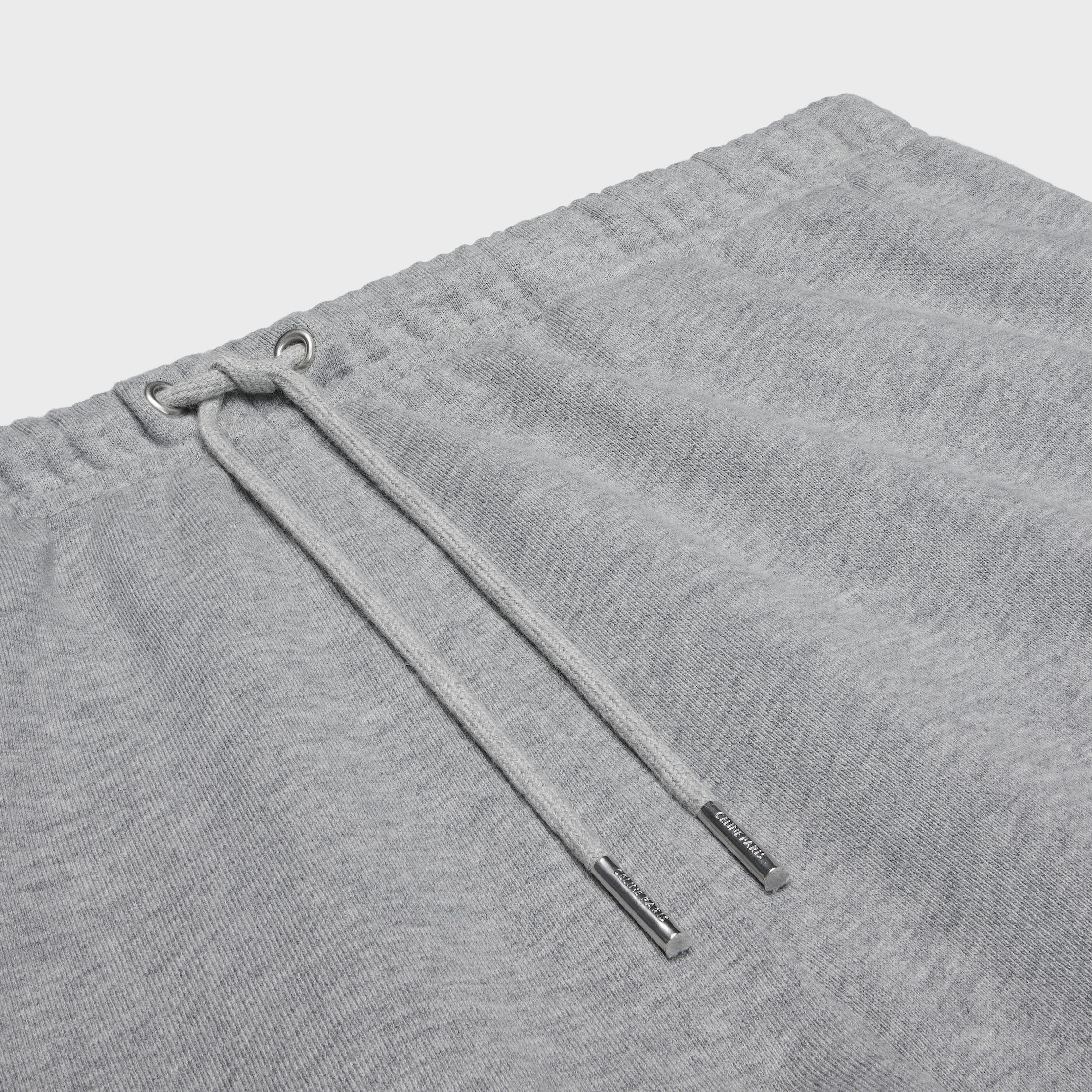 blason tracksuit shorts in cotton fleece - GREY MELANGE
