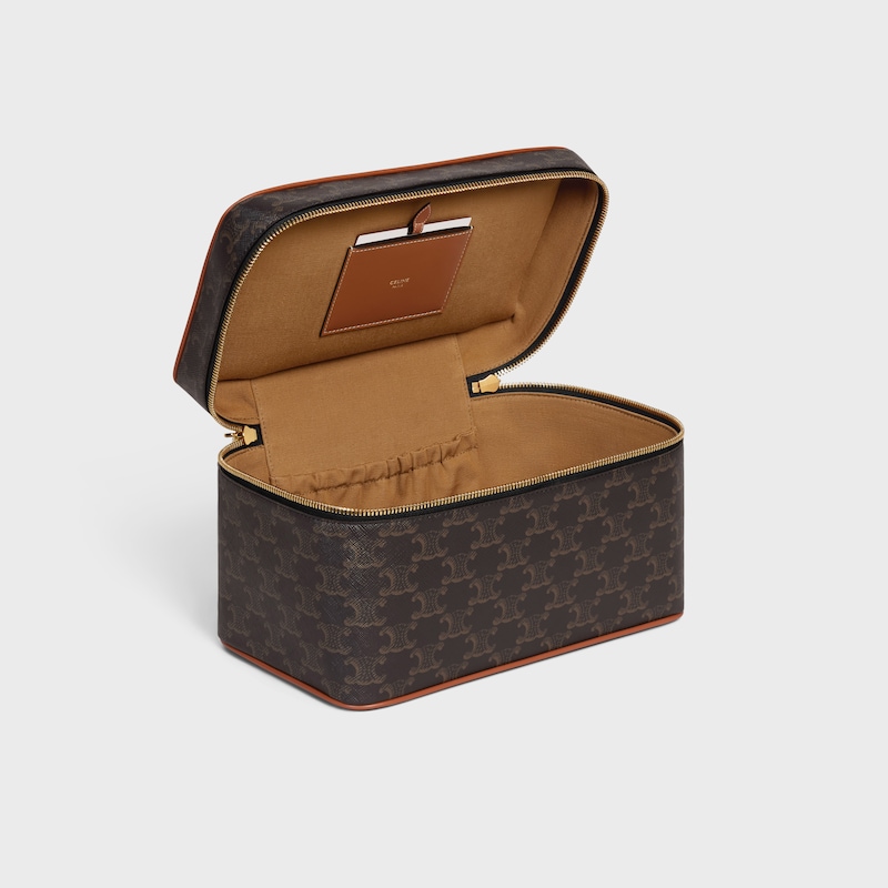 Travel Vanity Case in Triomphe Canvas and Calfskin - TAN - THE PERFECT GIFT - 1 | CELINE