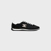 CELINE RACER LOW LACE-UP SNEAKER WITH TRIOMPHE IN NYLON, SUEDE CALFSKIN AND CALFSKIN - BLACK/WHITE -  - 1 | CELINE