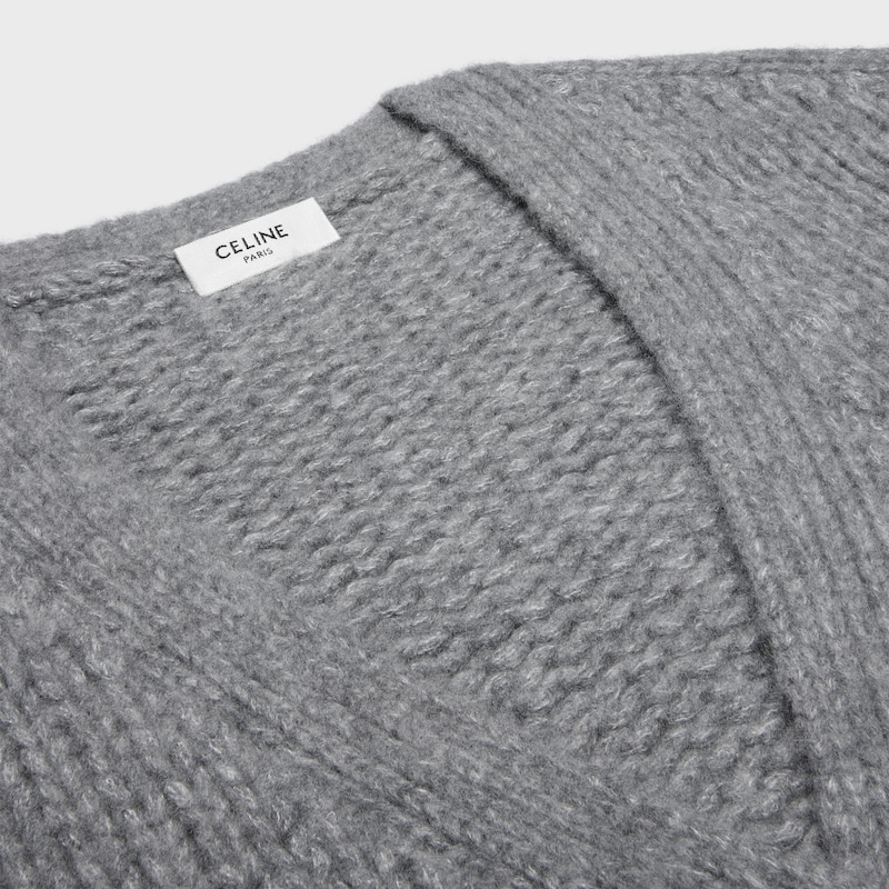 cardigan IN cashmere and silk - LIGHT GREY -  - 1 | CELINE