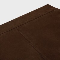 trapeze mini skirt in suede - ESPRESSO -  - 1 | CELINE