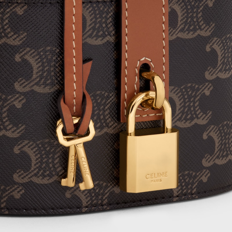 Vanity Case in Triomphe Canvas and Calfskin - TAN - TRIOMPHE CANVAS COLLECTION - 1 | CELINE