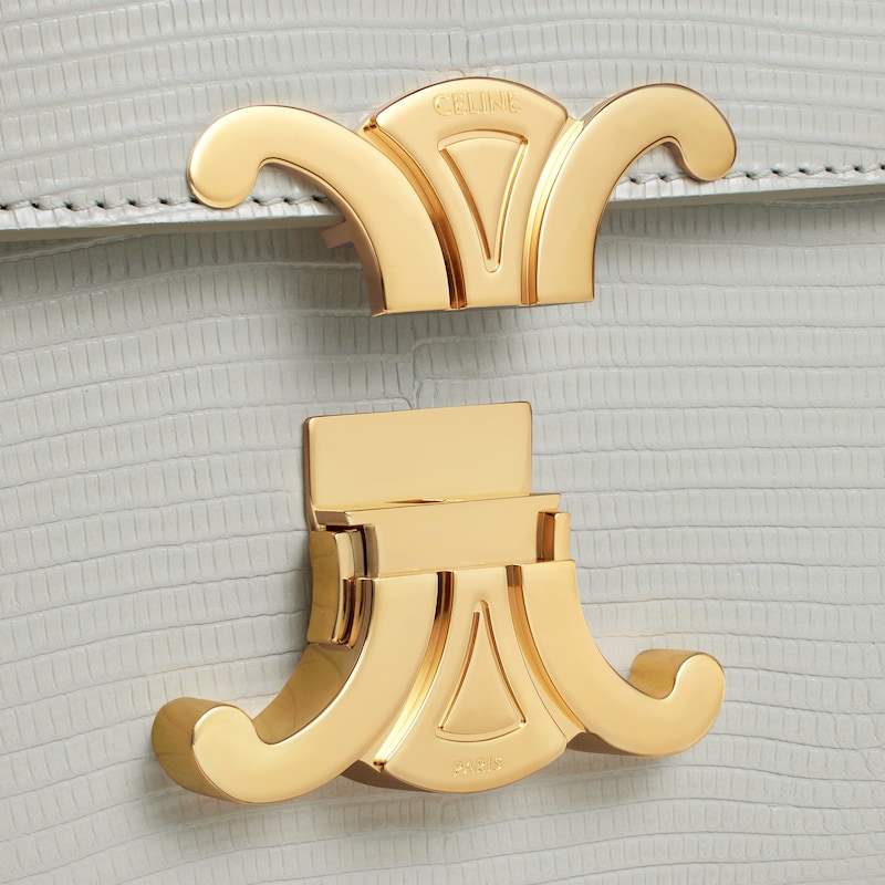 Teen Triomphe Bag in lizard - CHALK - TRIOMPHE - 1 | CELINE