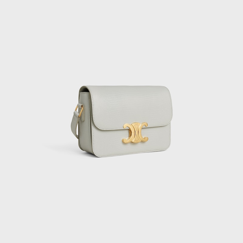 Teen Triomphe Bag in lizard - CHALK - TRIOMPHE - 1 | CELINE