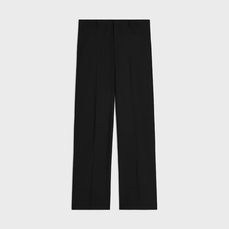 ethan trousers IN mohair wool - BLACK -  - 1 | CELINE