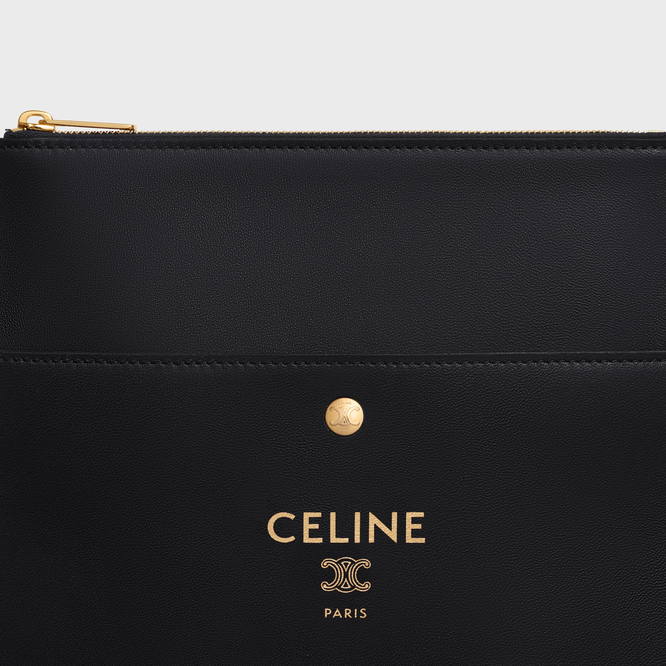 SHARP POUCH IN SMOOTH LAMBSKIN - BLACK | CELINE