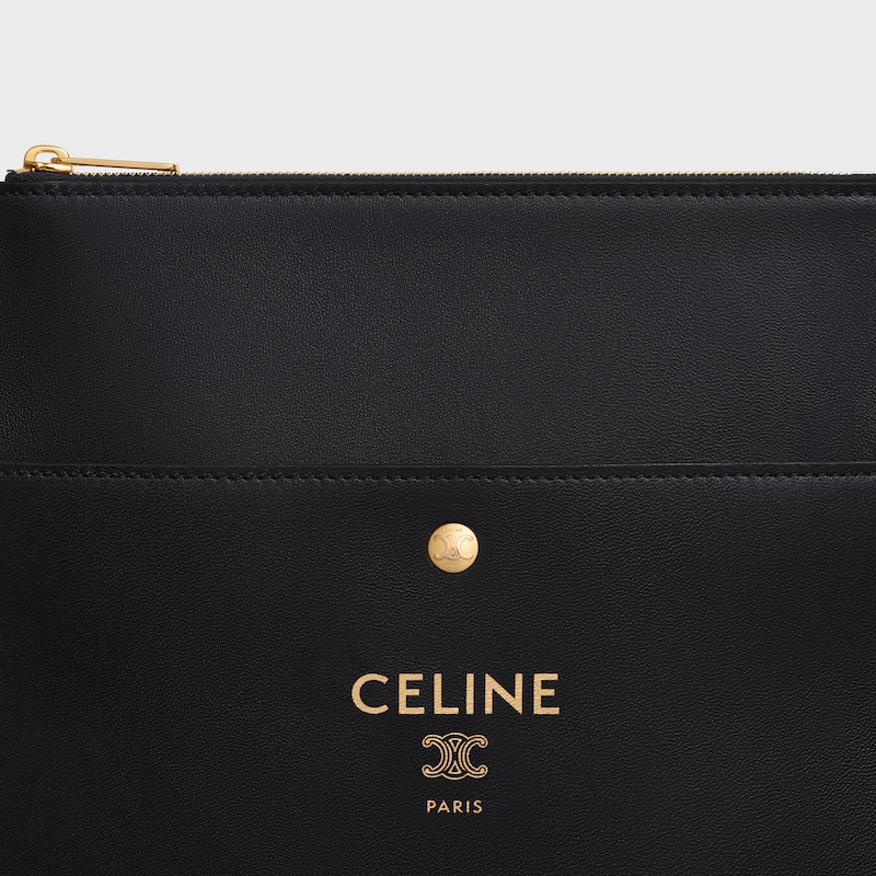 SHARP光滑羊皮革收納袋 - 黑色 - 新品 - 1 | CELINE