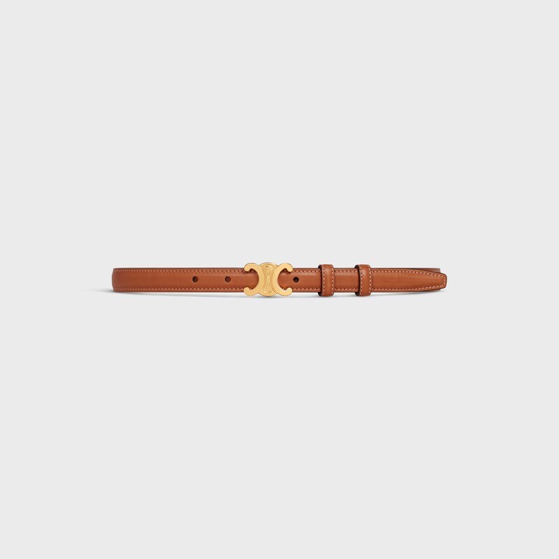 Triomphe Belt 18MM IN Natural Calfskin - TAN -  - 1 | CELINE