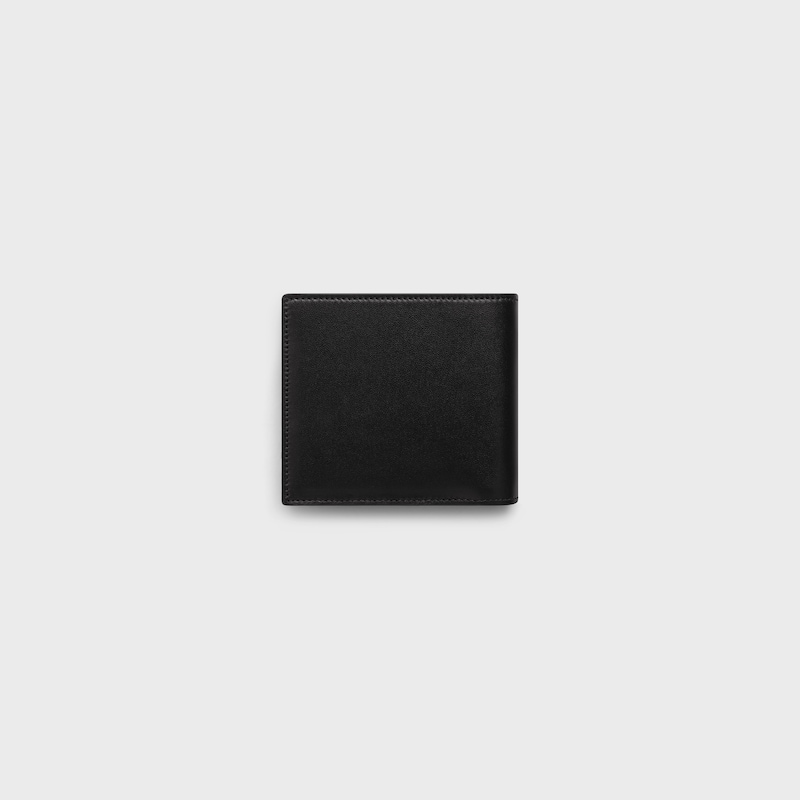 Bi-fold Wallet IN SMOOTH LAMBSKIN - BLACK / ULTRA BLUE - WALLETS - 1 | CELINE