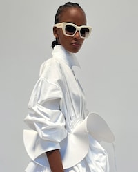 Cat Eye S342 sunglasses in Acetate - IVORY -  - 2 | CELINE