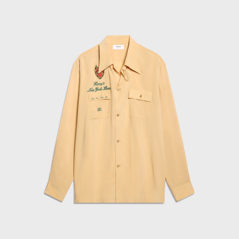 camisa larga em viscose toile - BEURRE -  - 1 | CELINE