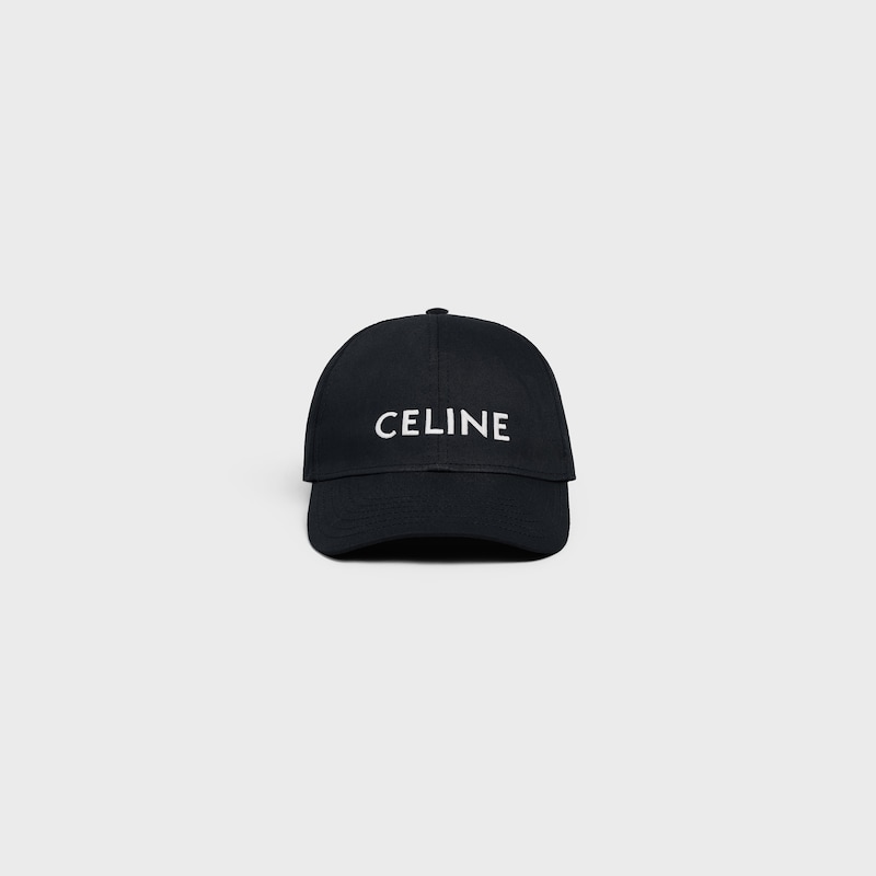 CELINE BASEBALL CAP IN COTTON - BLACK -  - 1 | CELINE