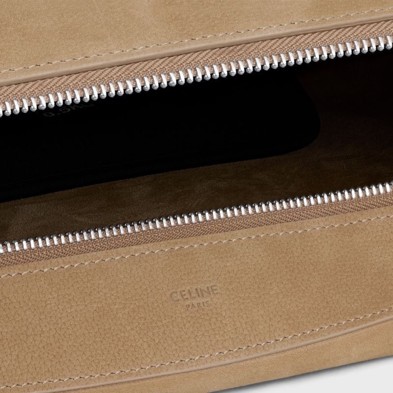 Large Romy IN NUBUCK CALFSKIN - BROWN SEPIA - BUSINESS AND TRAVEL BAGS - 1 | CELINE