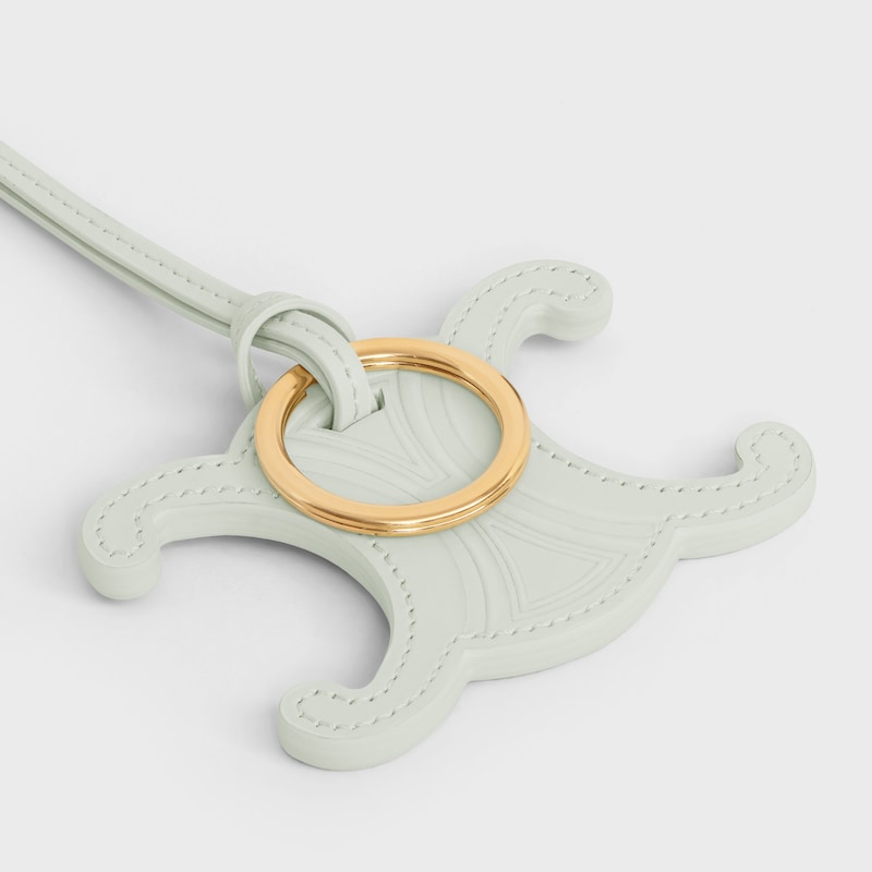 TRIOMPHE BAG CHARM IN SMOOTH CALFSKIN - JADE - BAG CHARMS - 1 | CELINE