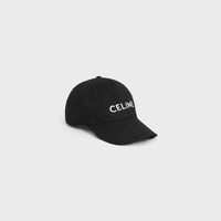 Celine法蘭絨棒球帽 - 黑色 / 粉筆色 -  - 1 | CELINE