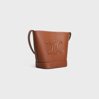 SMALL BUCKET CUIR TRIOMPHE IN Smooth Calfskin - TAN - BUCKET BAGS - 2 | CELINE