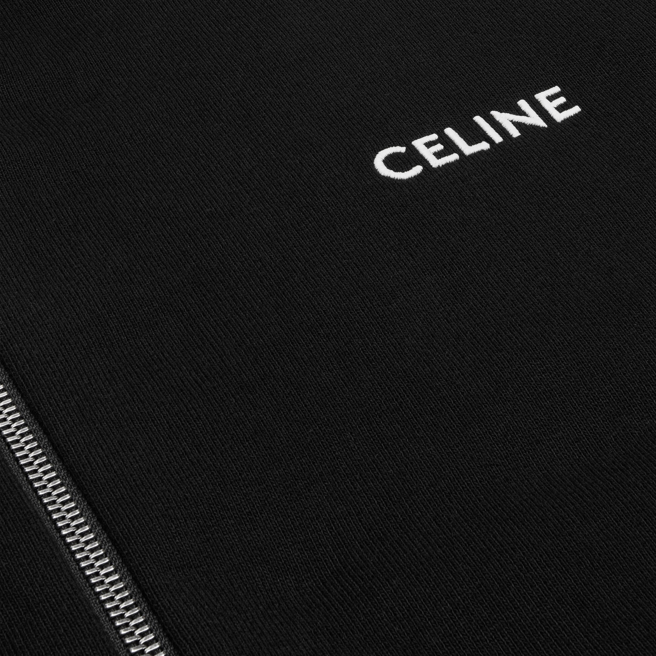 【CELINE】ルーズ ジップフーディー★ブラック ホワイト★L 2Y497670Q-38AW_2_WIN22.jpg