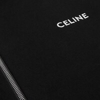 CELINE 지퍼 후디 - 코튼 플리스 - 블랙/화이트 -  - 1 | CELINE
