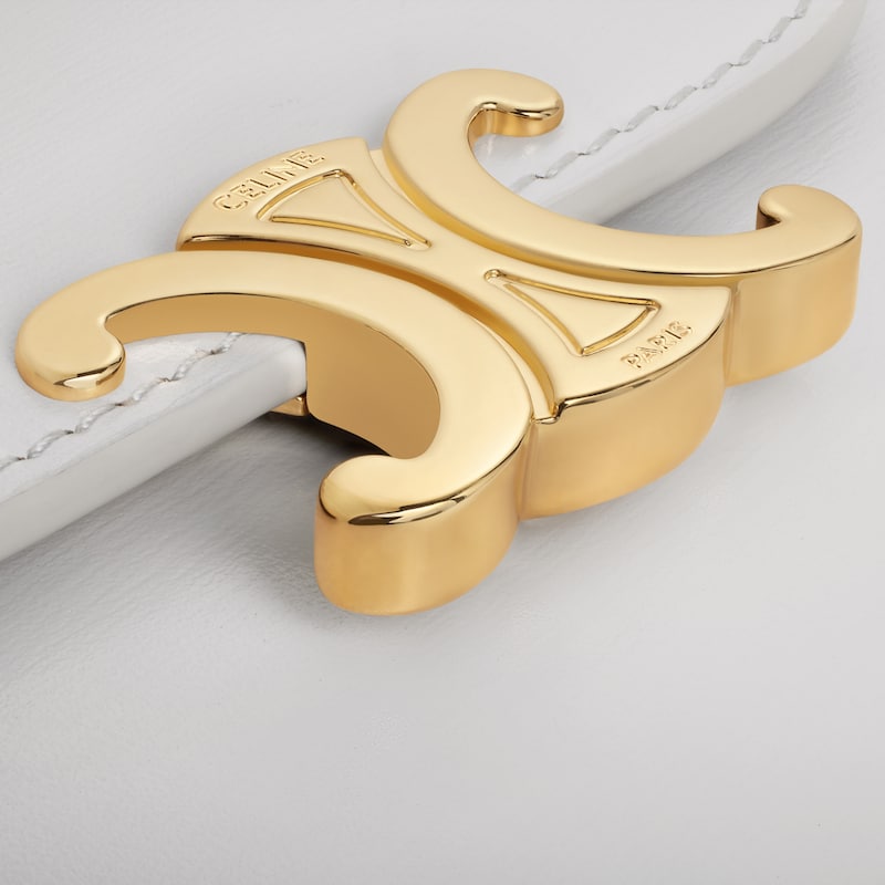 Small Flap Wallet TRIOMPHE in Shiny calfskin - Cloudy Grey - WALLETS - 1 | CELINE