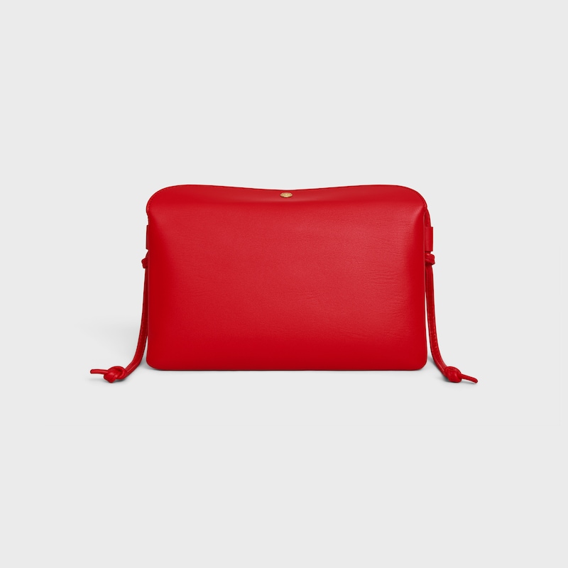 TRIO FLAP IN Smooth Lambskin - ULTRA RED - WHITE DAY - 1 | CELINE