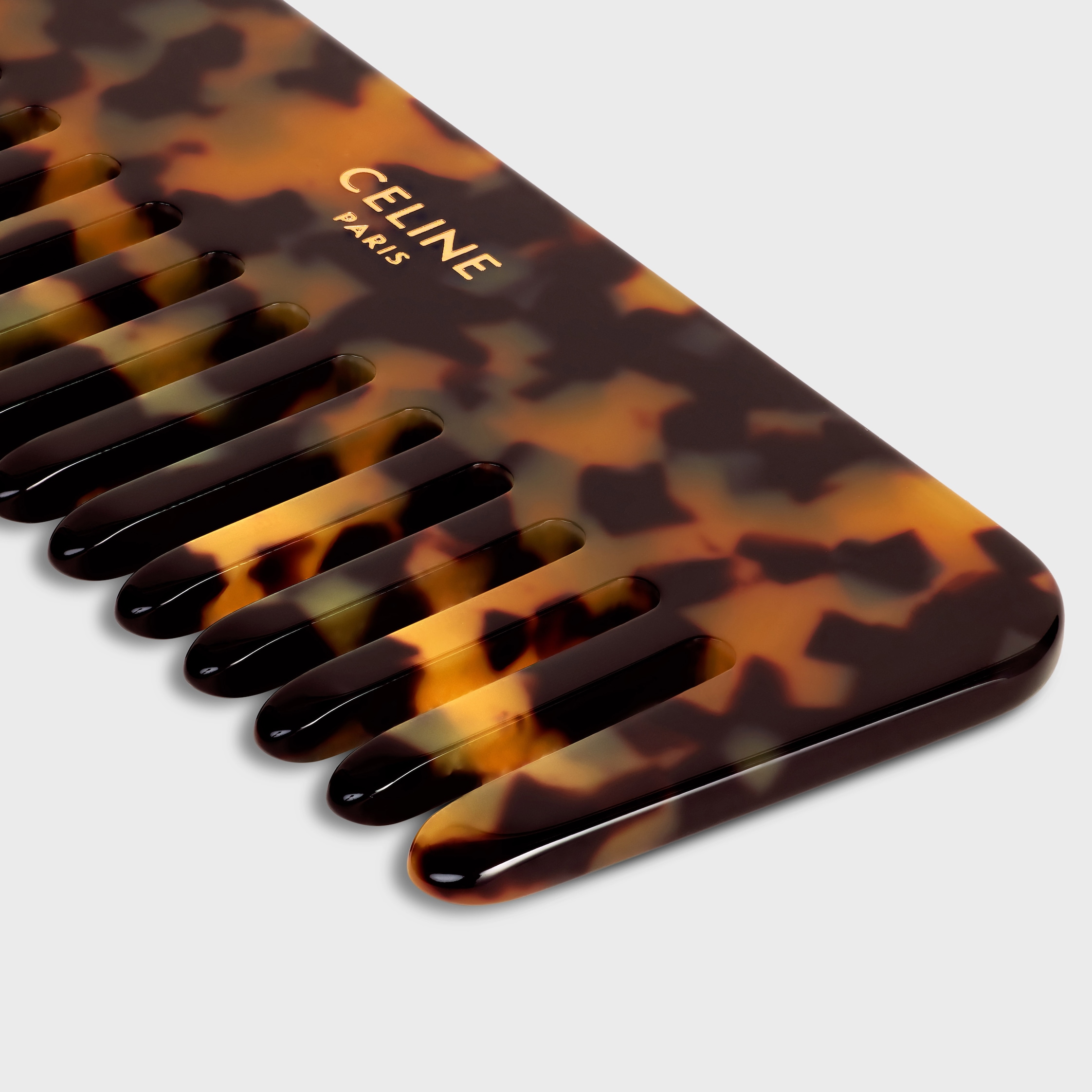 ケース付きスモール ヘアコーム / カーフスキン エンボス加工