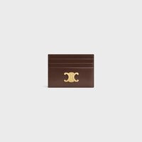トリオンフ カードホルダー / シャイニーカーフスキン - チェスナッツ - 新作 - 1 | CELINE