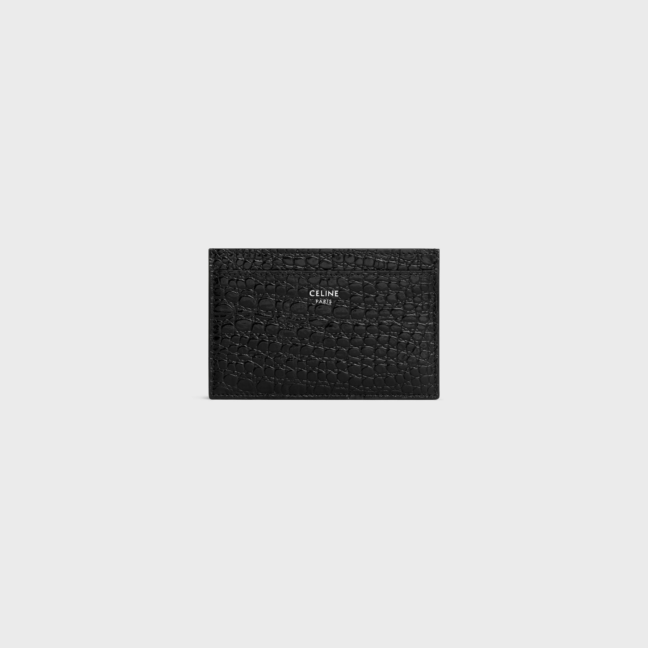セリーヌ ジップ付 カードホルダー クロコダイル型押し カーフスキン 財布 CELINE - CELINE(セリーヌ) 10F993CUV ジップ付きカードホルダー
