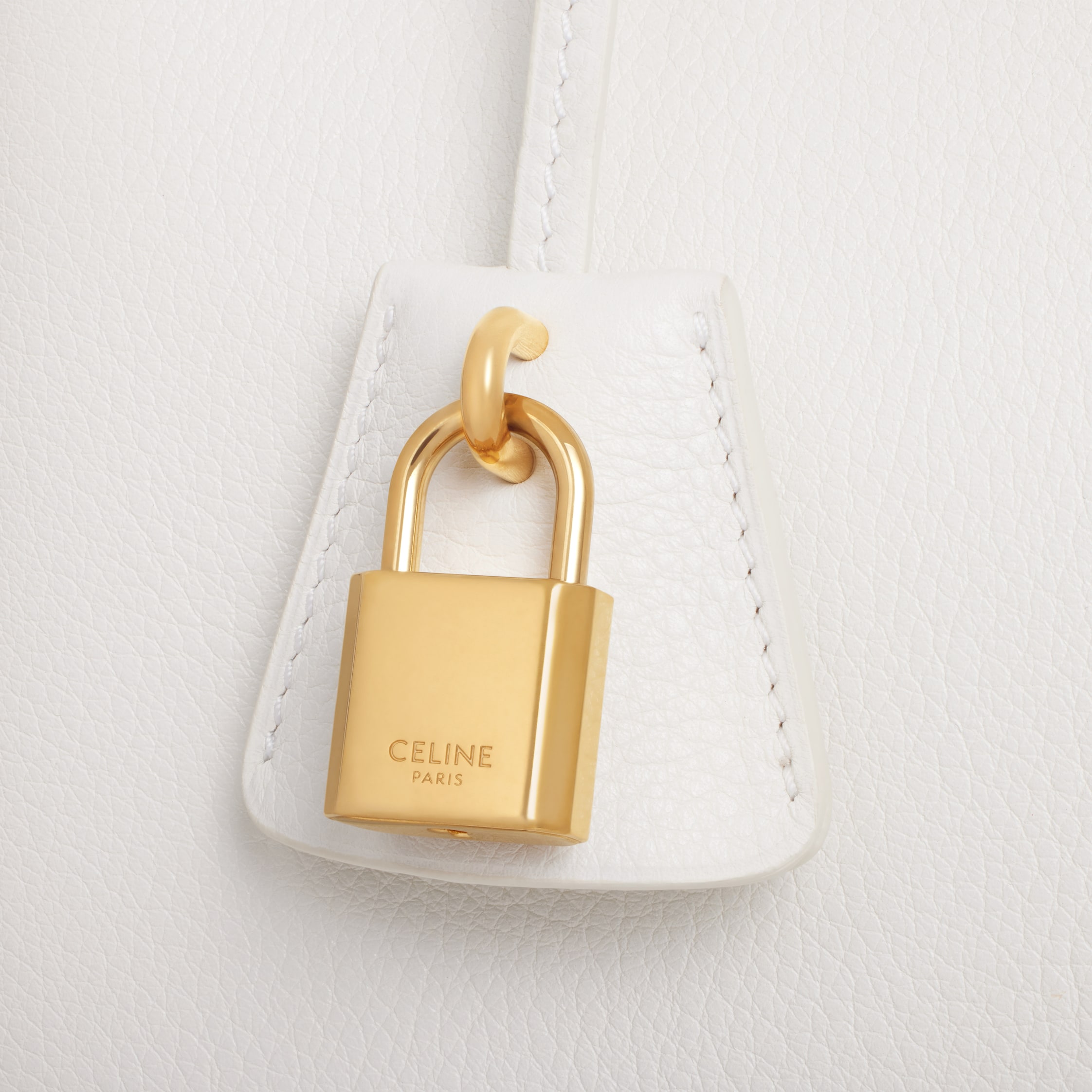 TEEN CELINE CONTI BAG in SUPPLE GRAINED CALFSKIN - WHITE