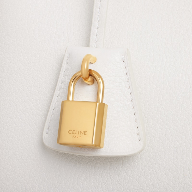 TEEN CELINE CONTI BAG in SUPPLE GRAINED CALFSKIN - WHITE - MORE LINES - 1 | CELINE