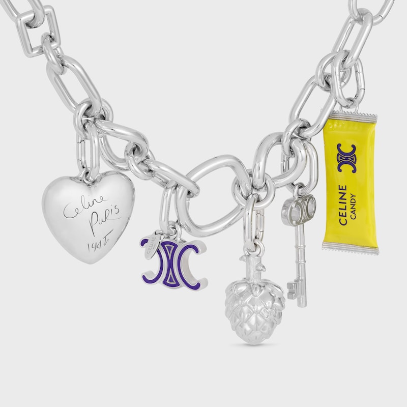 Triomphe Celine Charms en &eacute;mail et Laiton Rhodi&eacute; - Argent / Violet - CELINE CHARMS - 1 | CELINE