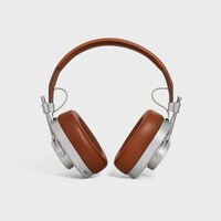 Headphones in natural calfskin and lambskin with Triomphe embossed - TAN - CELINE MAISON - 1 | CELINE