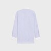 Camicia oversize in cotone chambray a righe - GESSO / BLU -  - 2 | CELINE