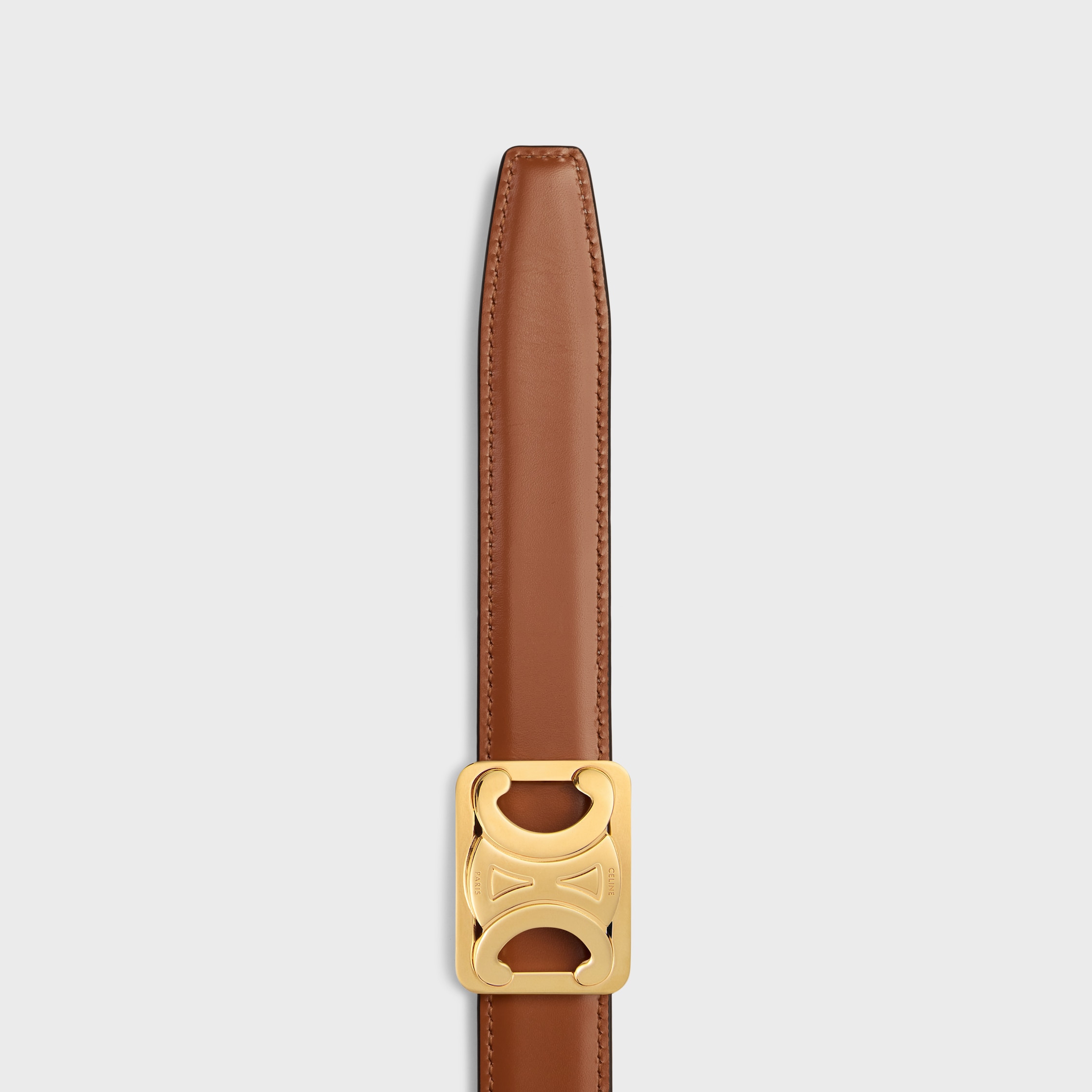 MEDIUM 25MM REVERSIBLE FRAMED TRIOMPHE BELT IN TAURILLON