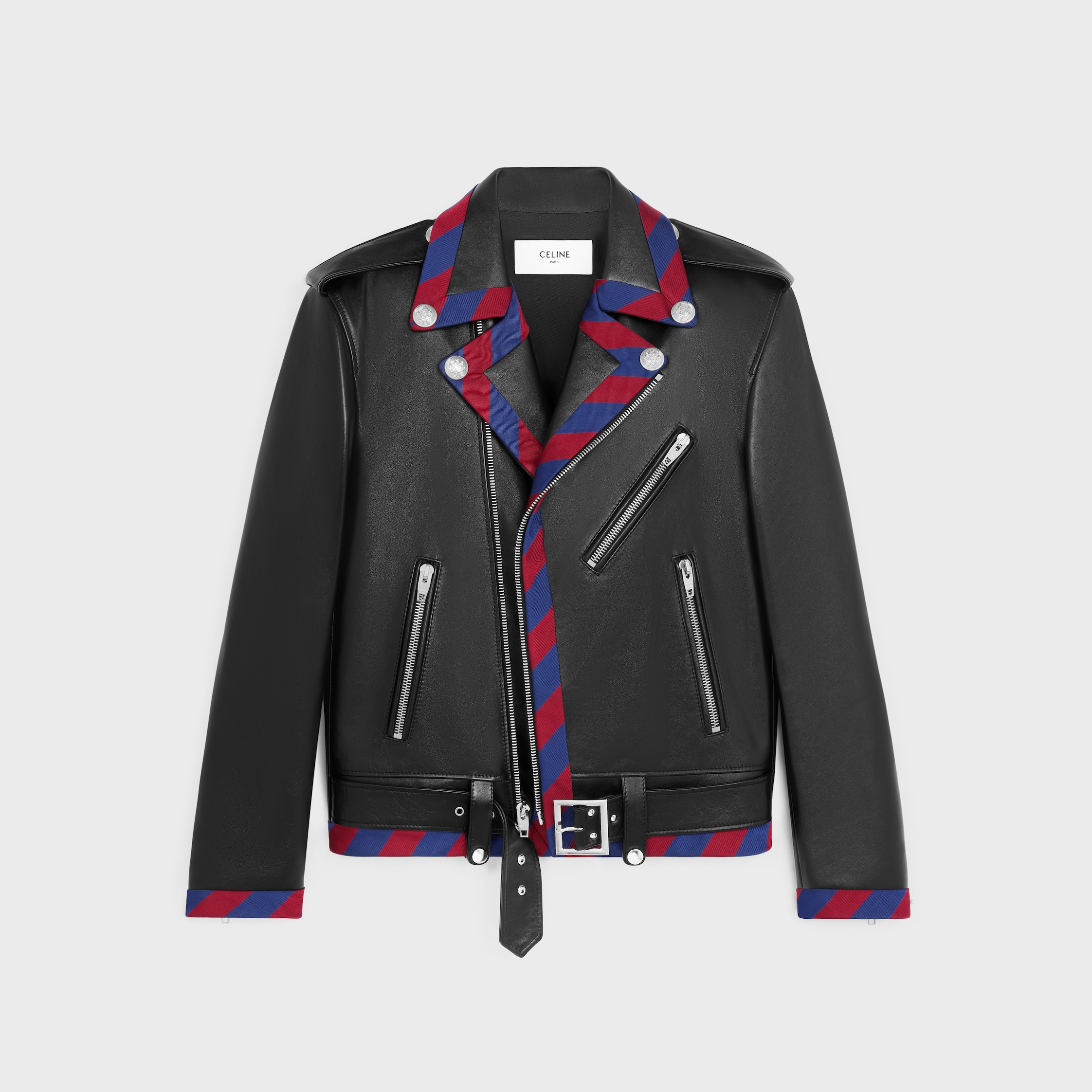 CELINE LE PALACE 限定　スタッズバイカージャケット　44 セリーヌ オムよりスタッズやラインストーン煌めくバイカー