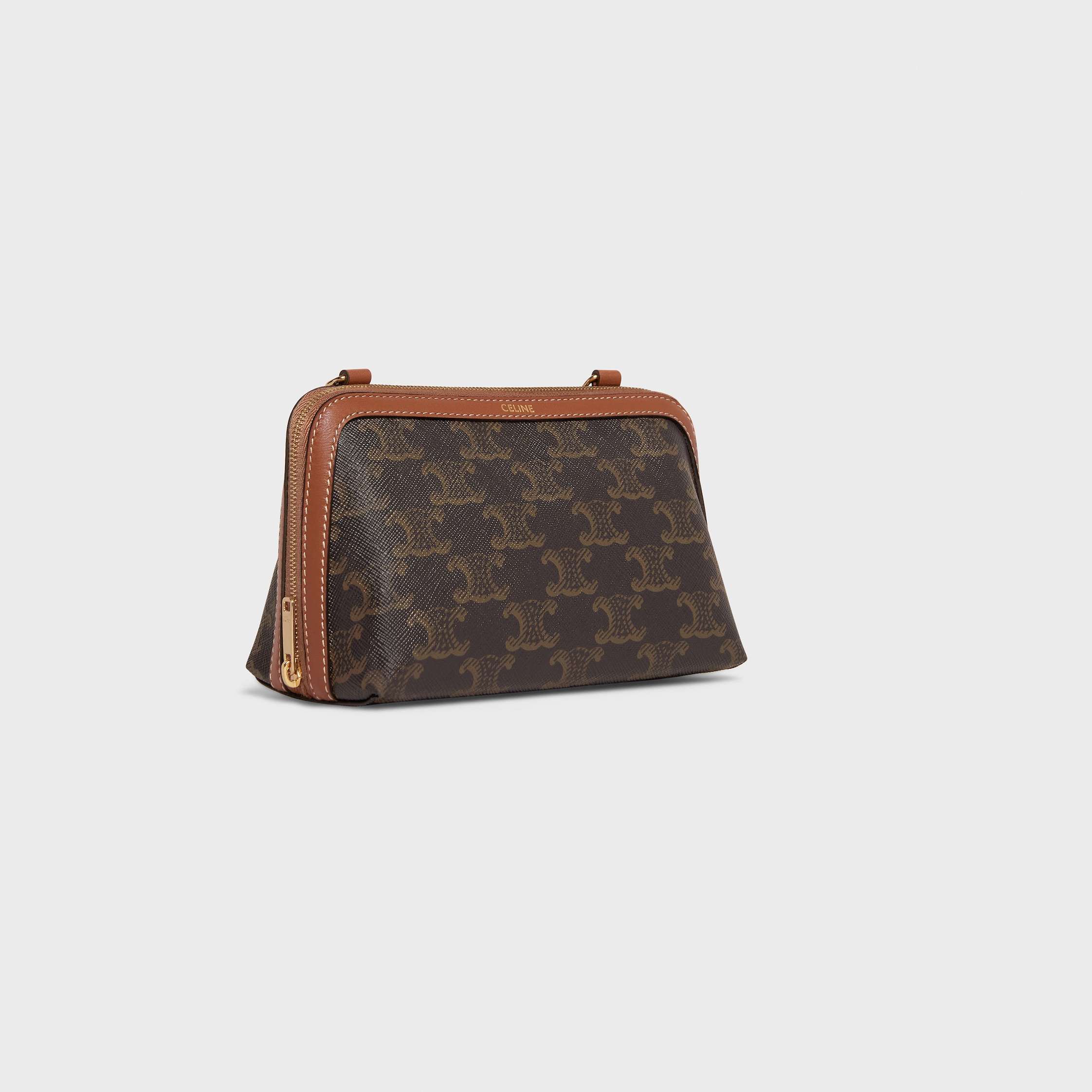 CELINE｜ (CLUTCH WITH CHAIN IN TRIOMPHE CANVAS (10E382CB 10E382CBX-04LU_2_LIB.jpg