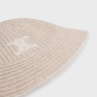 bonnet cloche triomphe cachemire - CREME -  - 1 | CELINE