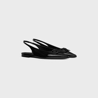 CELINE ALMA TRIOMPHE FLAT SLINGBACK in PATENT CALFSKIN - BLACK -  - 2 | CELINE