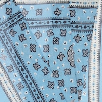 bandana IN cotton - BLUE/BLACK/OFF WHITE -  - 2 | CELINE